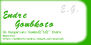 endre gombkoto business card